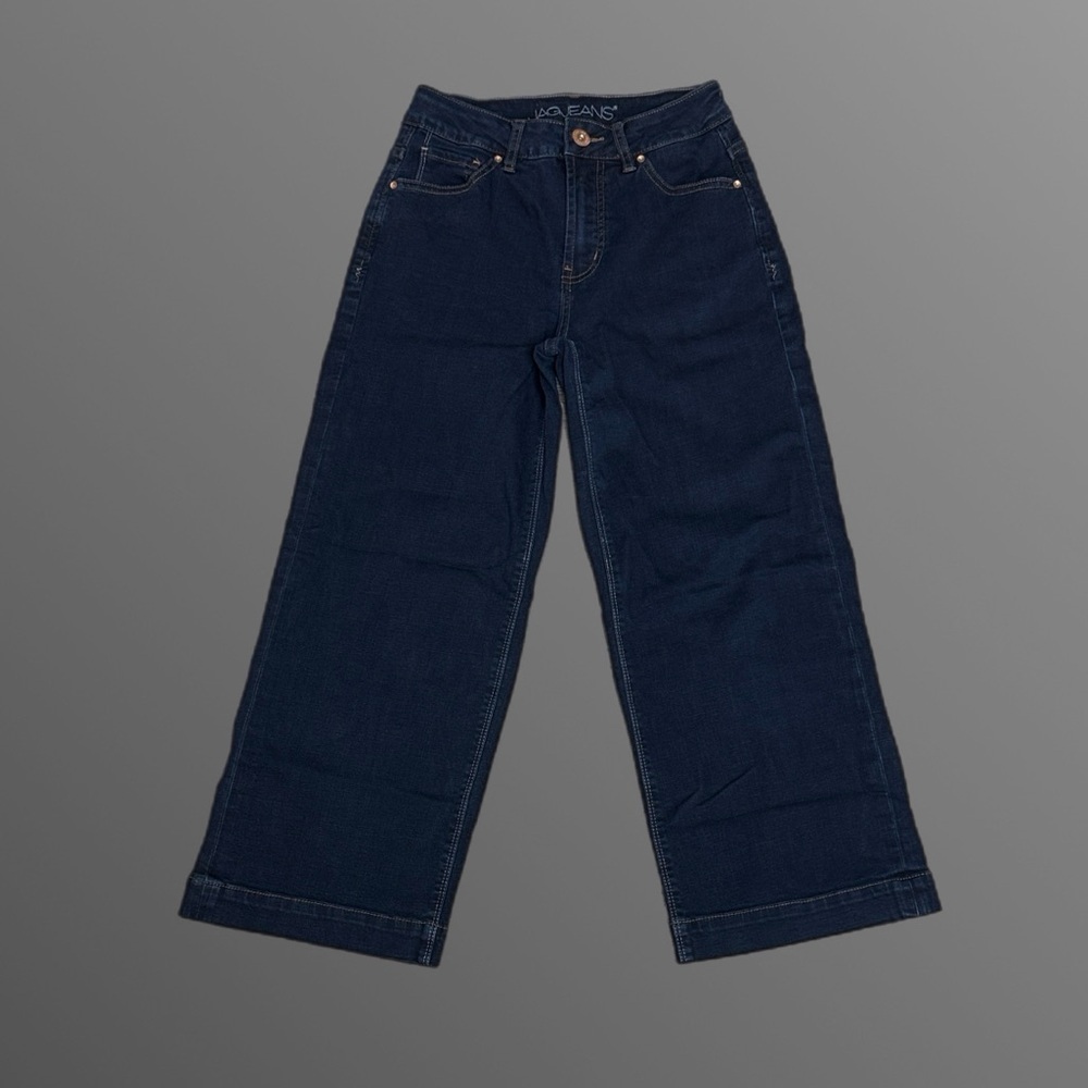 Jag Jeans Lydia Wide Leg Denim Crop in Celestial Blue Sz 0